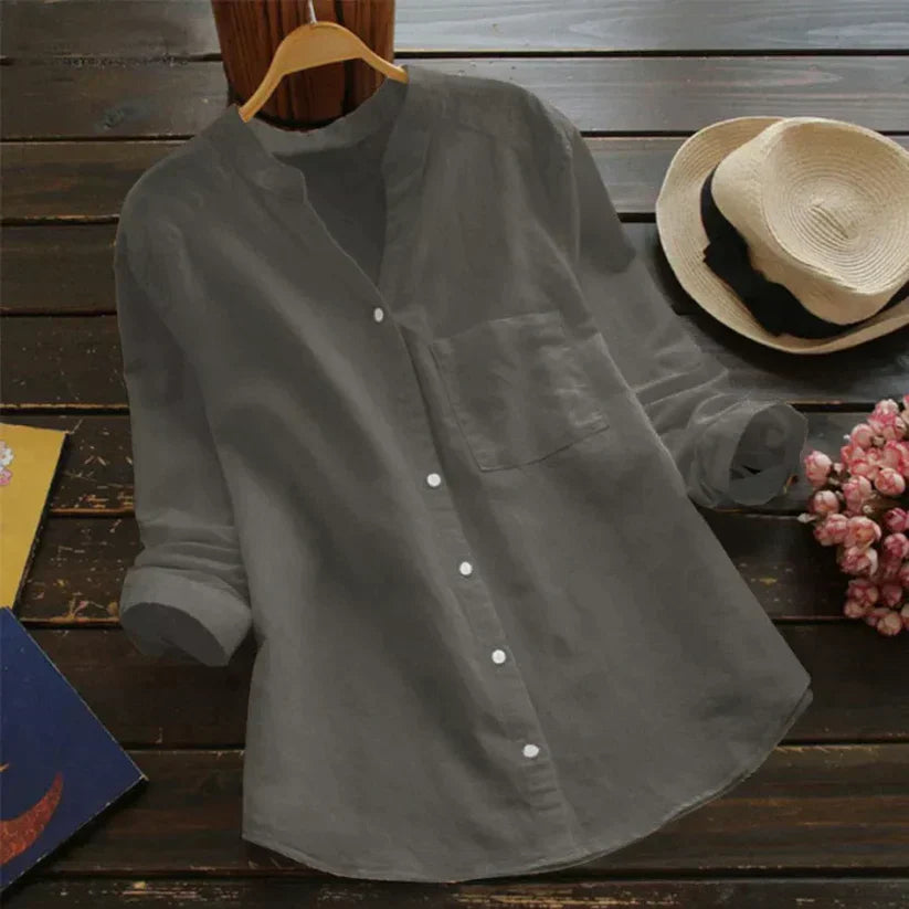 Tailored Button-Up Summer Shirt - Esther