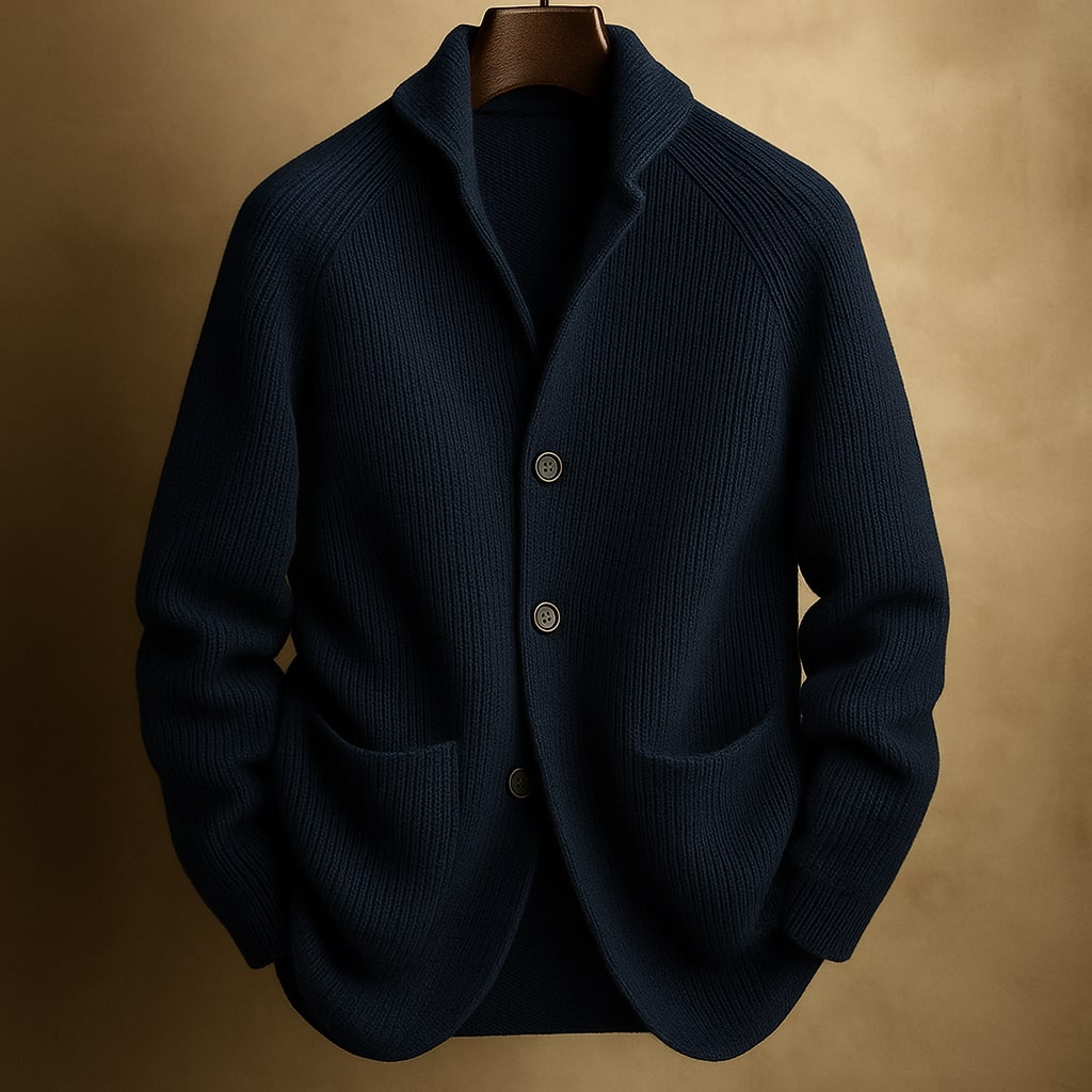 Tapered Shawl Collar Cardigan - Abraham
