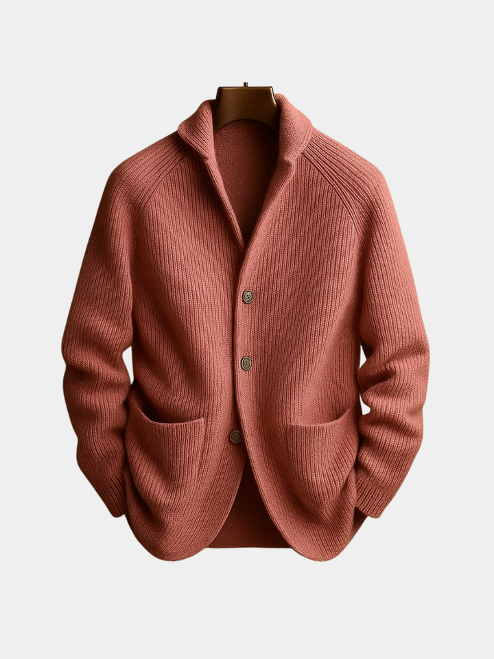 Tapered Shawl Collar Cardigan - Abraham