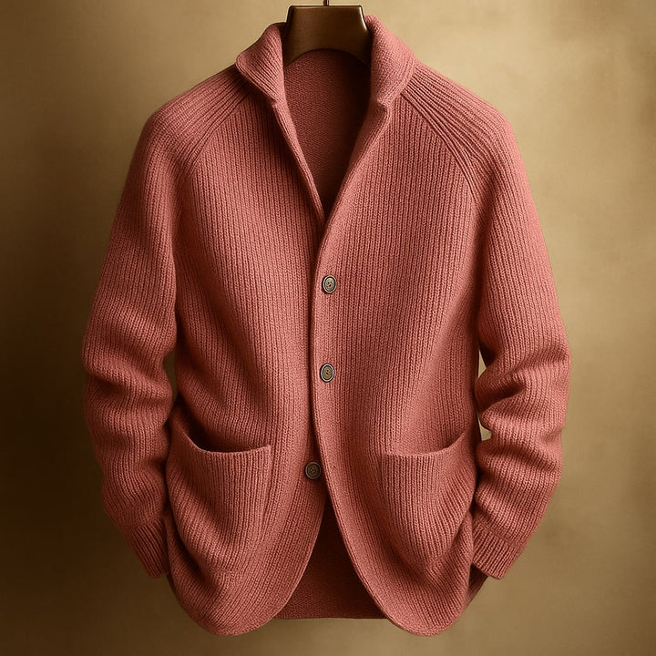 Tapered Shawl Collar Cardigan - Abraham