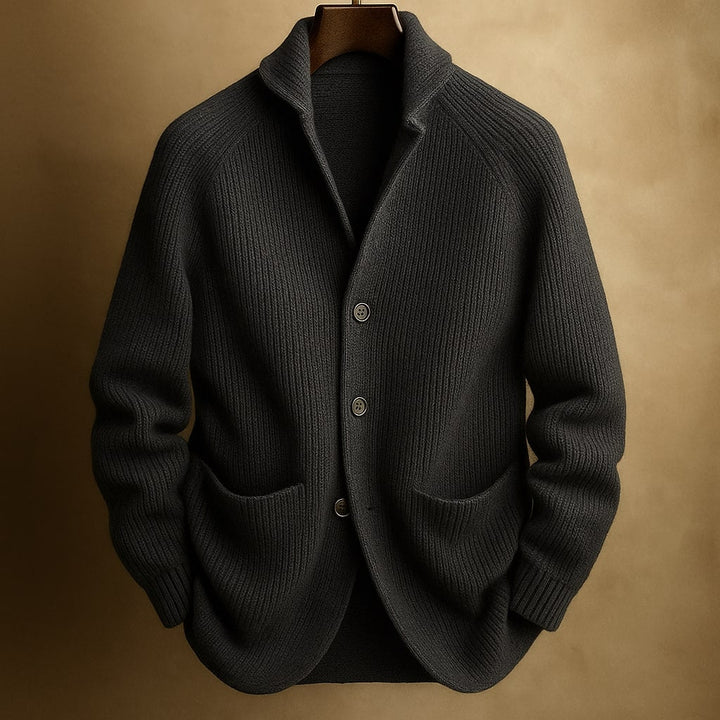 Tapered Shawl Collar Cardigan - Abraham