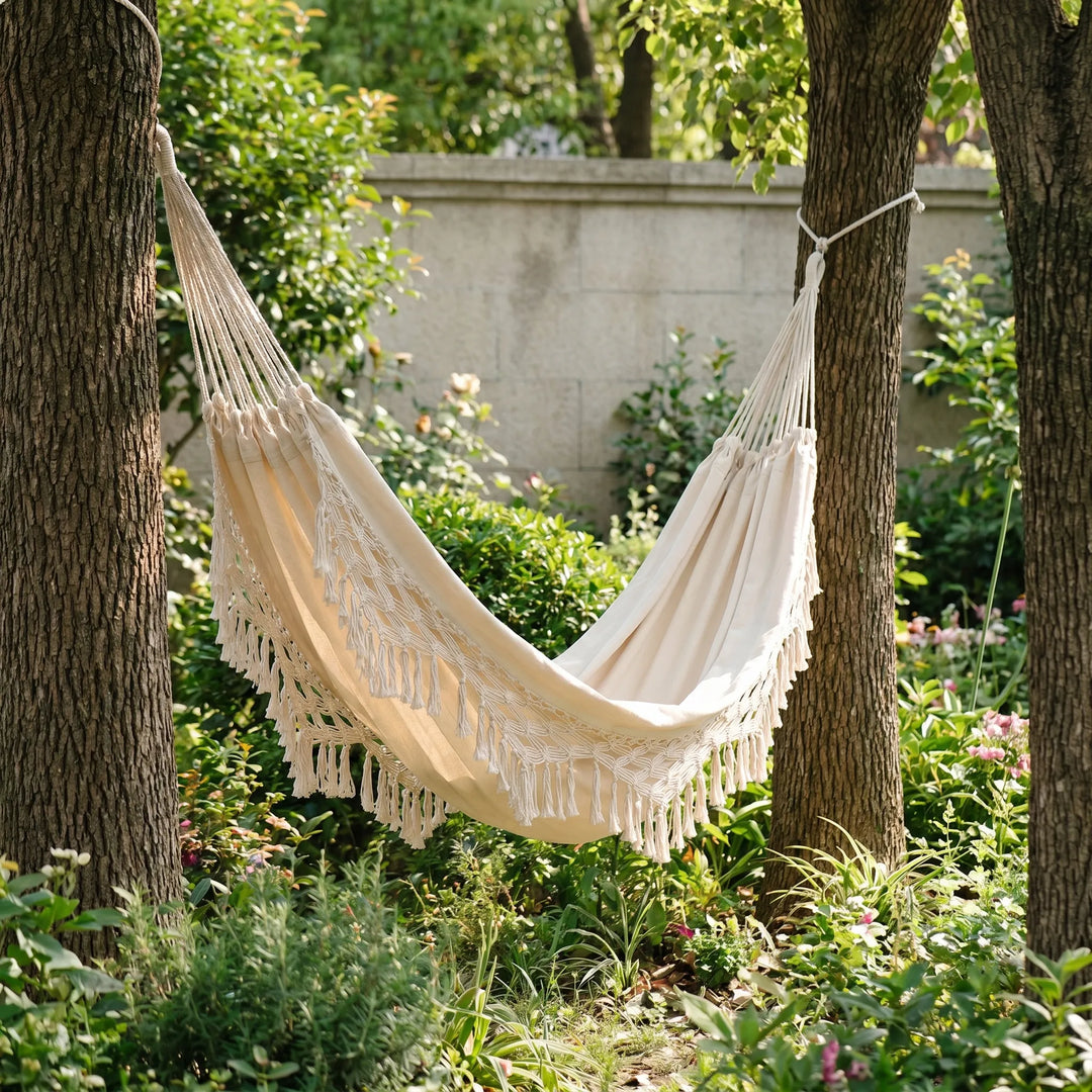 Tasselled Outdoor Hammock - Swayden