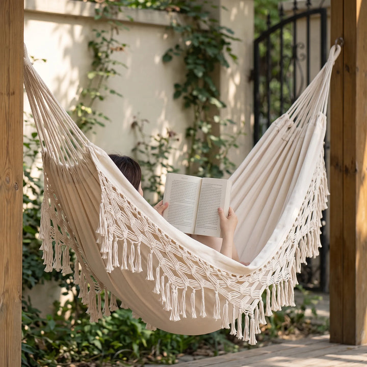 Tasselled Outdoor Hammock - Swayden