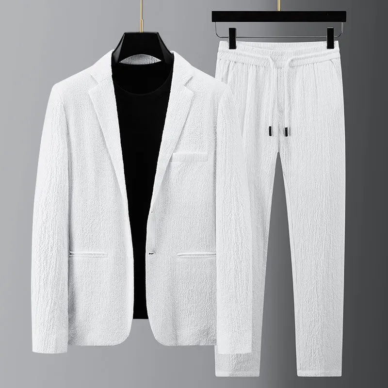 Textured Blazer And Trouser Two-Piece Set - Harvey
