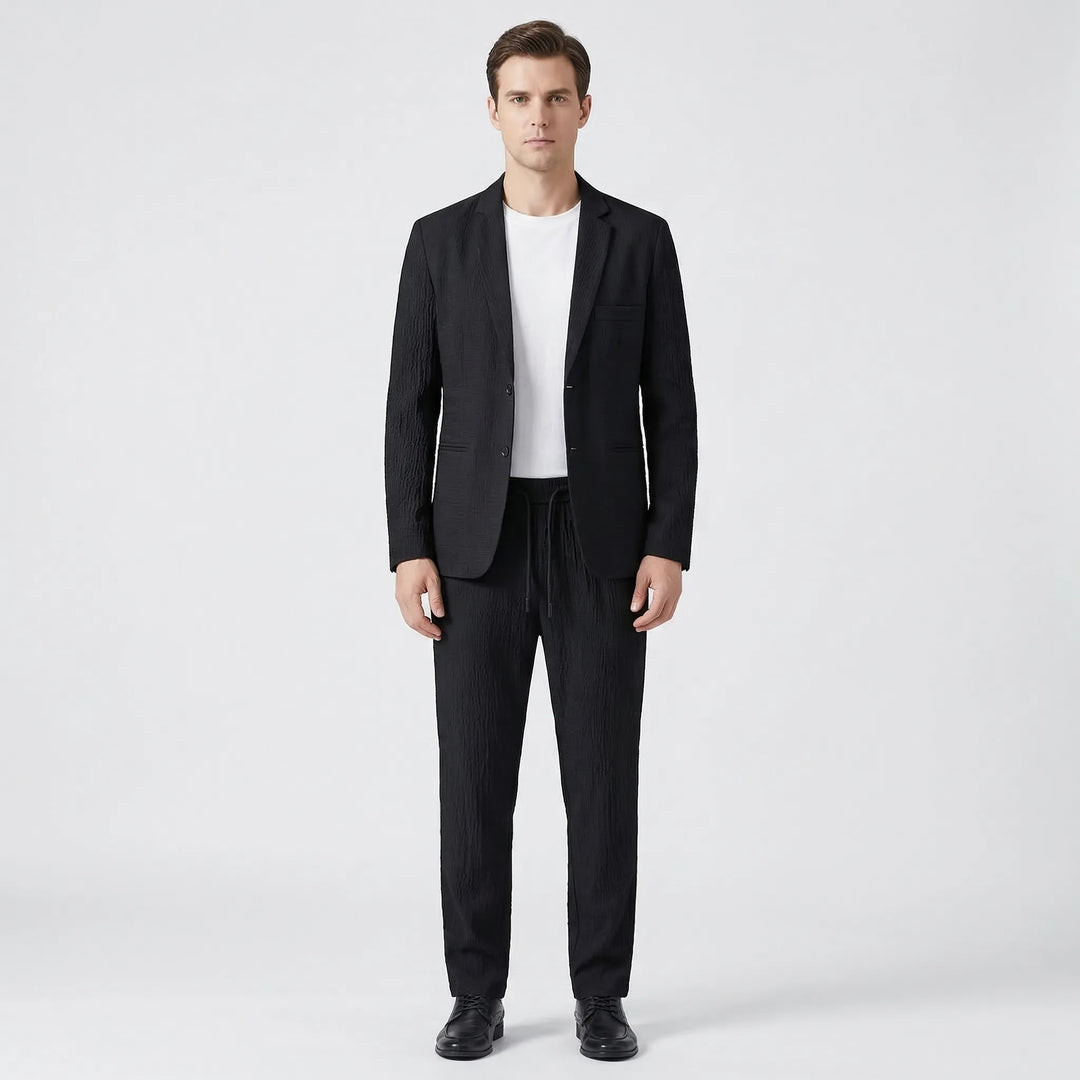Textured Blazer And Trouser Two-Piece Set - Harvey