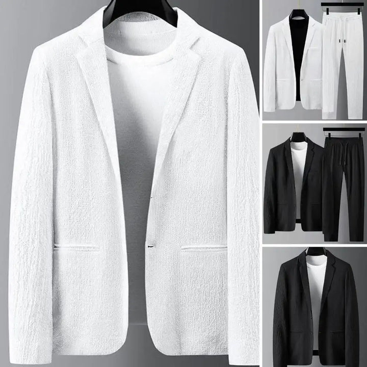 Textured Blazer And Trouser Two-Piece Set - Harvey