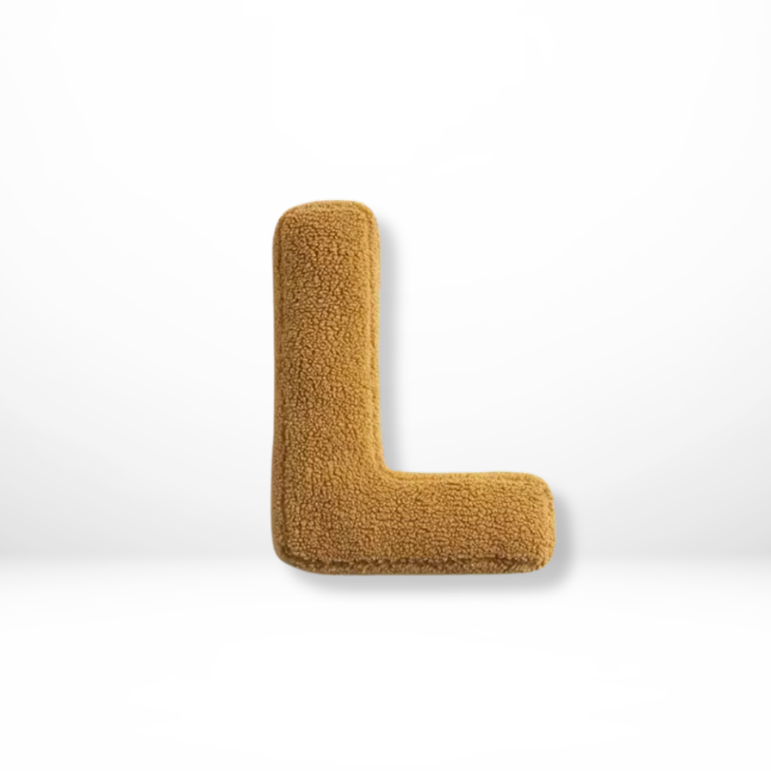 Textured Letter Shaped Cushion - AlphaPlush