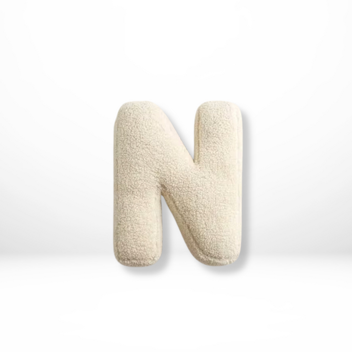 Textured Letter Shaped Cushion - AlphaPlush