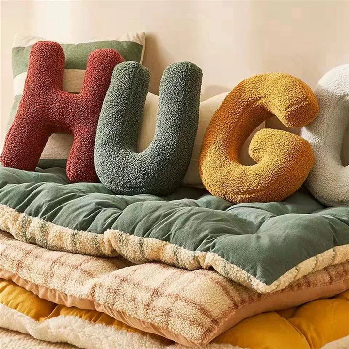 Textured Letter Shaped Cushion - AlphaPlush