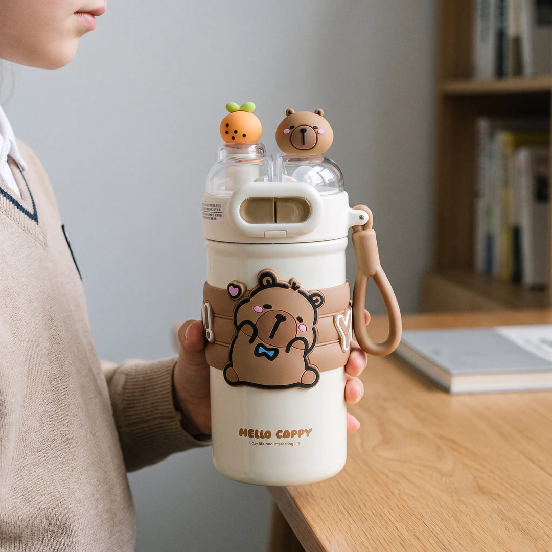 Thermo Drinkfles Met Twee Compartimenten - Brizzly