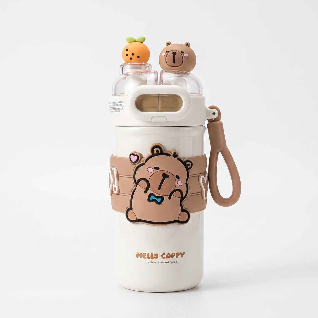 Thermo Drinkfles Met Twee Compartimenten - Brizzly