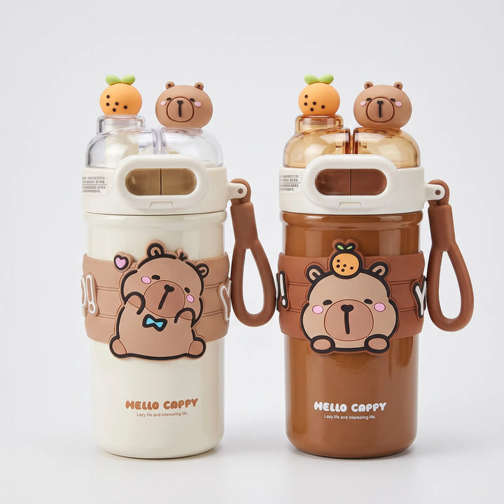 Thermo Drinkfles Met Twee Compartimenten - Brizzly