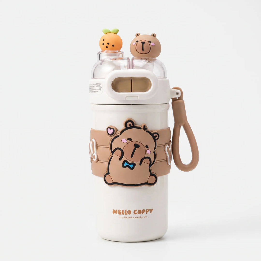 Thermo Drinkfles Met Twee Compartimenten - Brizzly