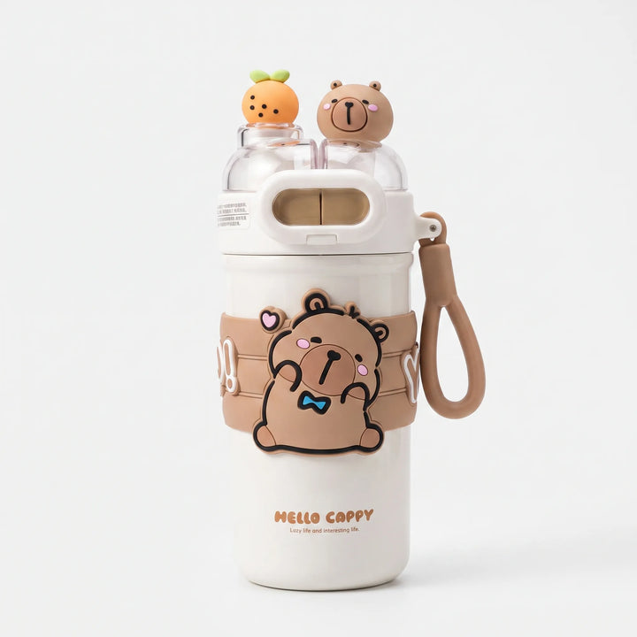 Thermo Drinkfles Met Twee Compartimenten - Brizzly