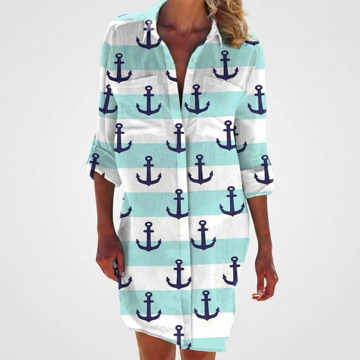 Tie-Dye Print Shirt Dress - Vanessa