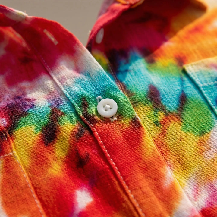 Tie-Dye Print Shirt Dress - Vanessa