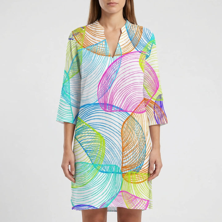 Tie-Dye Print Shirt Dress - Vanessa