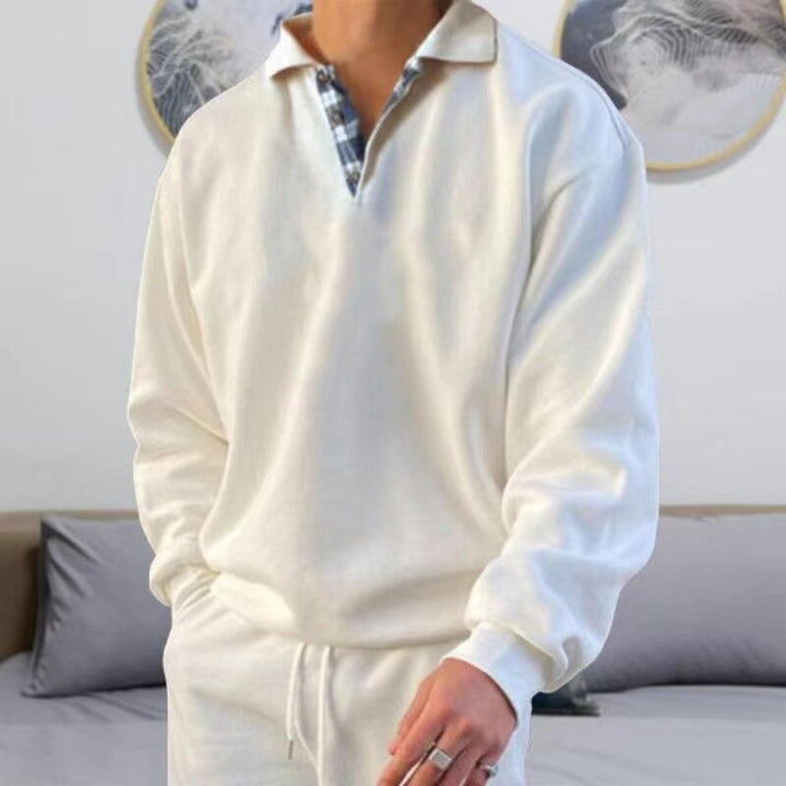 Light men's autumn sweater with a loose fit – Benedikt