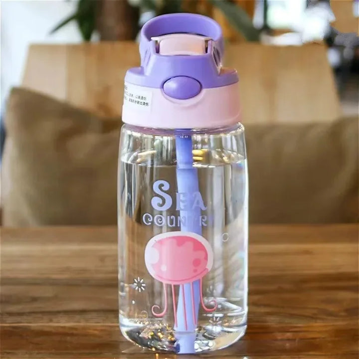 Transparante Drinkfles Voor Kinderen Met Print - Aquazee