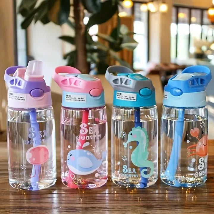 Transparante Drinkfles Voor Kinderen Met Print - Aquazee