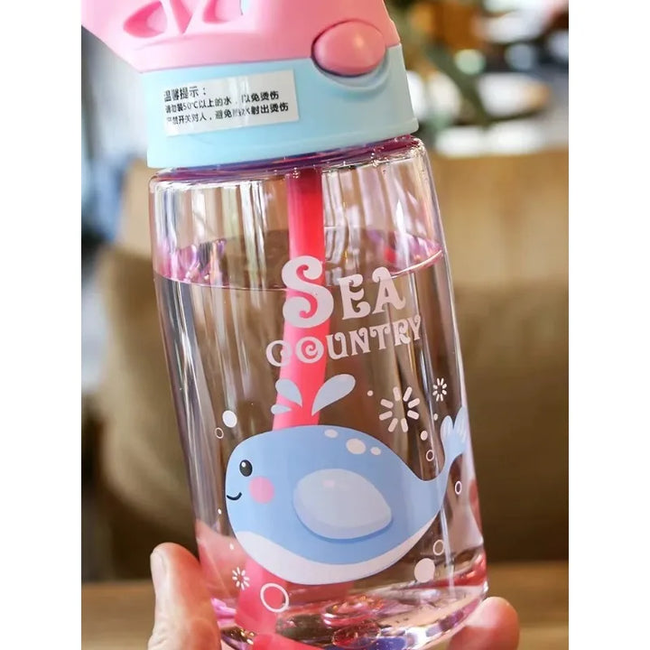 Transparante Drinkfles Voor Kinderen Met Print - Aquazee