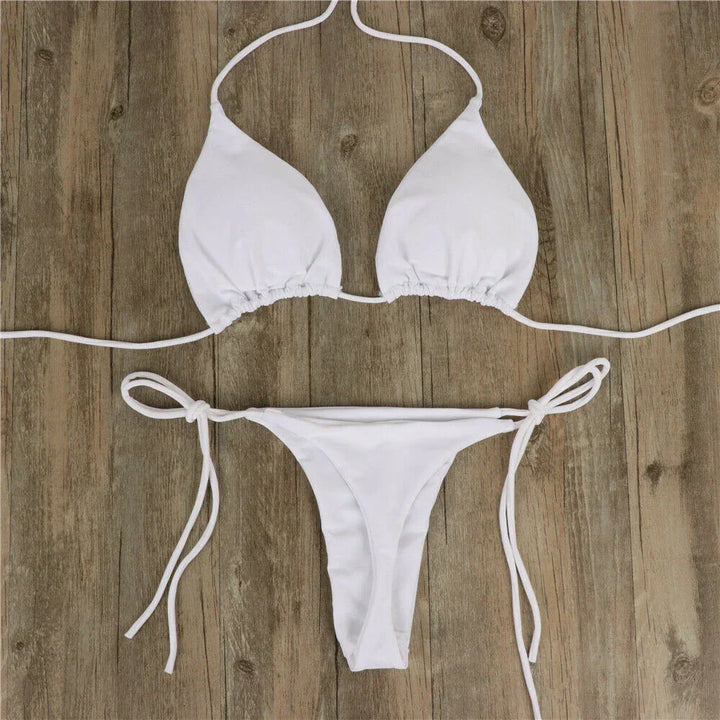 Triangle Top String Bikini Set - Tracy