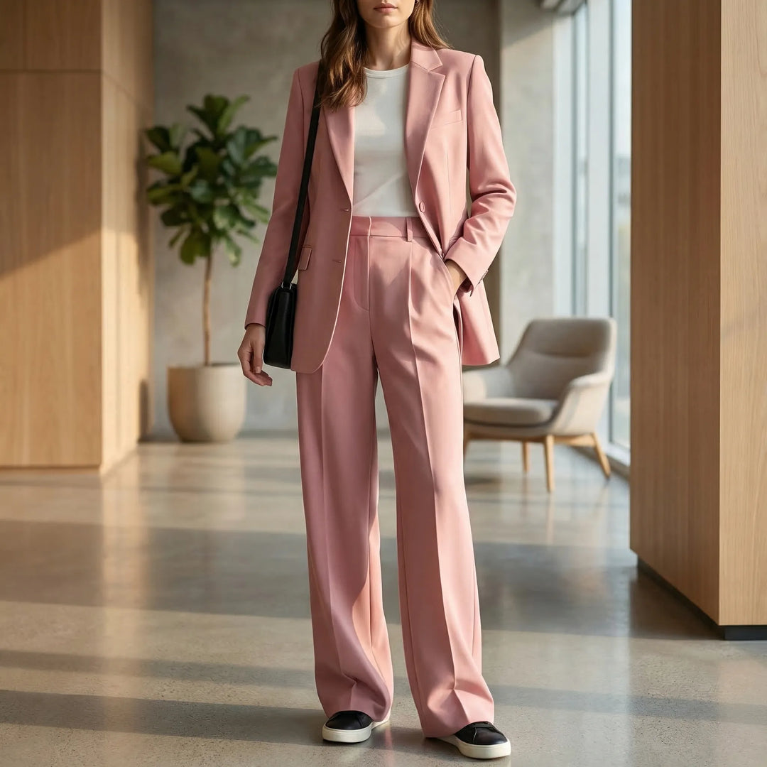 Two-Piece Blazer And Wide-Leg Trouser Set - Margie