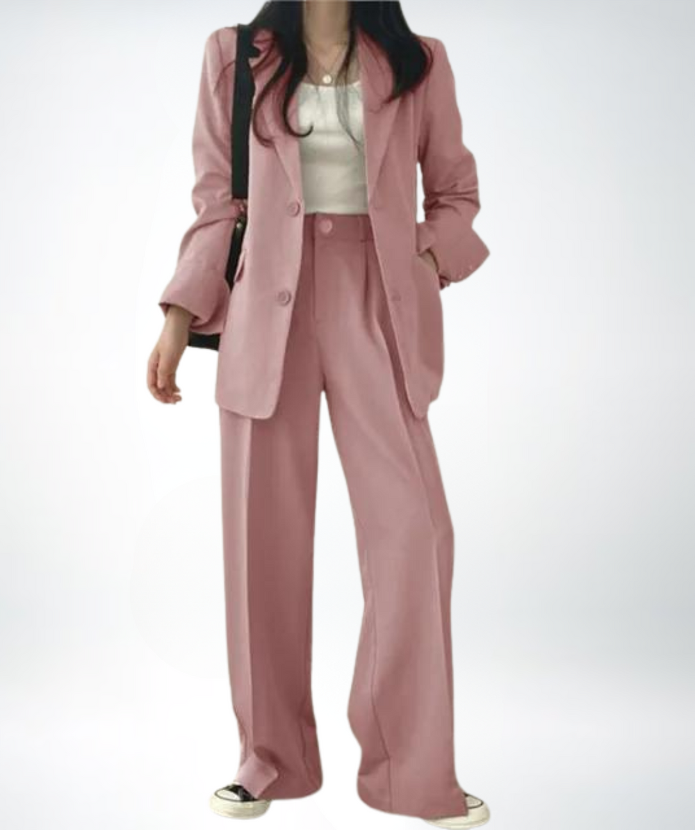 Two-Piece Blazer And Wide-Leg Trouser Set - Margie