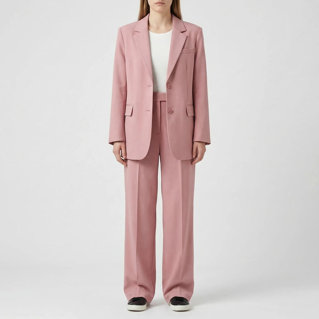 Two-Piece Blazer And Wide-Leg Trouser Set - Margie