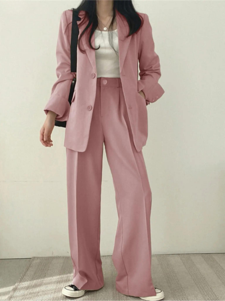 Two-Piece Blazer And Wide-Leg Trouser Set - Margie