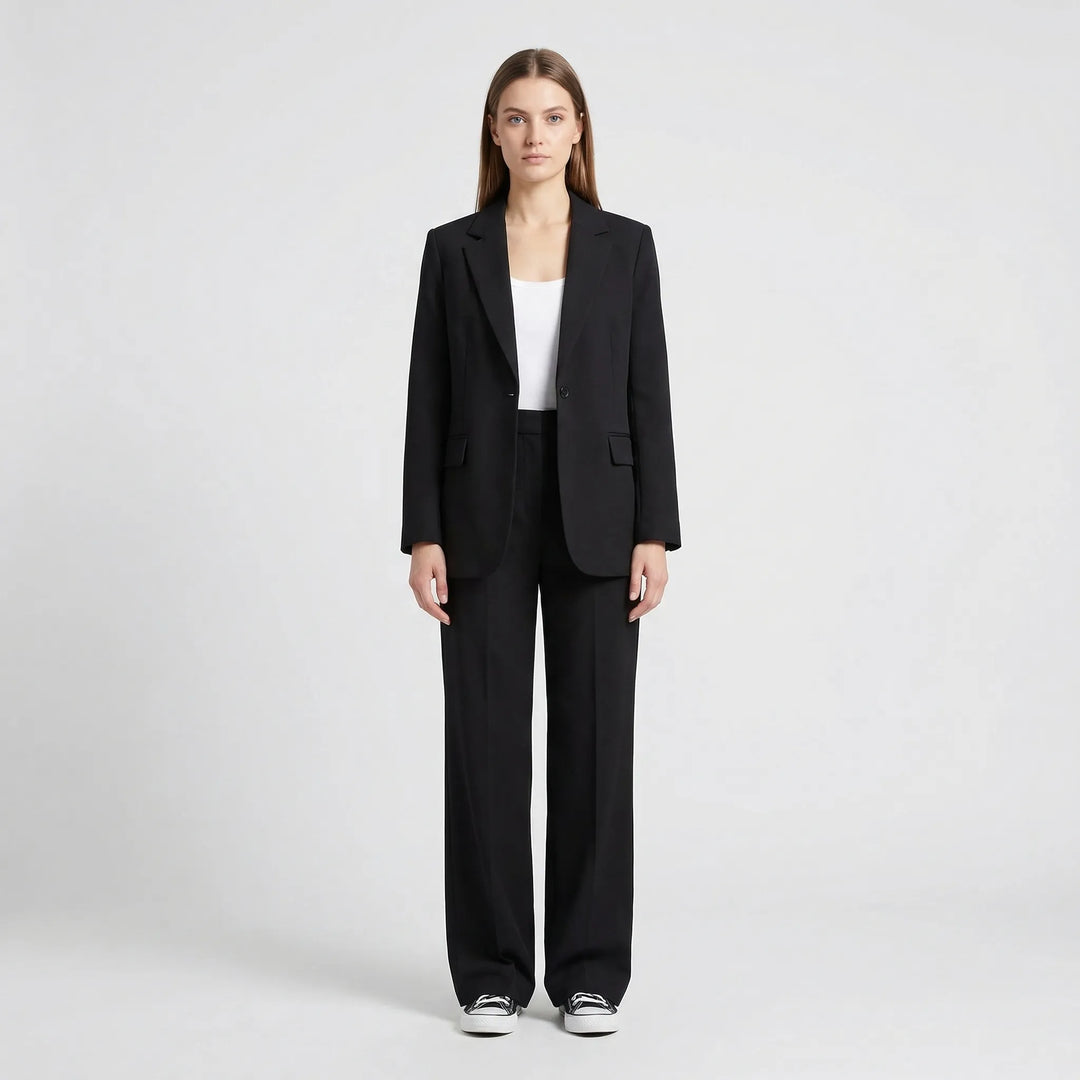 Two-Piece Blazer And Wide-Leg Trouser Set - Margie