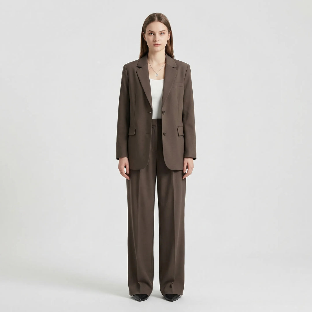Two-Piece Blazer And Wide-Leg Trouser Set - Margie