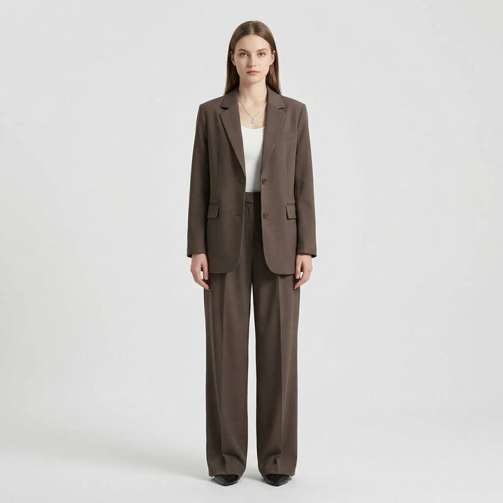 Two-Piece Blazer And Wide-Leg Trouser Set - Margie