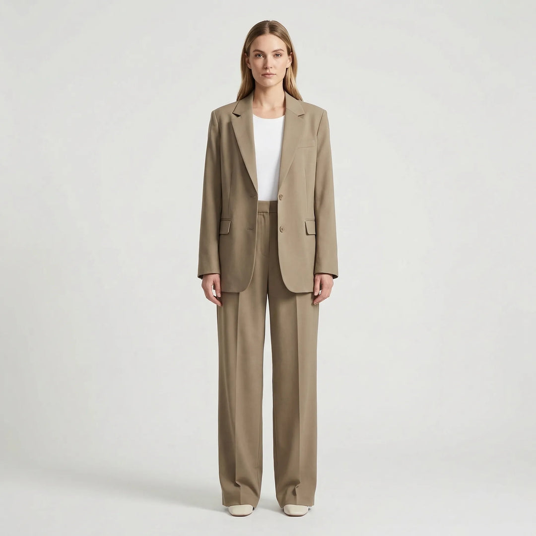 Two-Piece Blazer And Wide-Leg Trouser Set - Margie