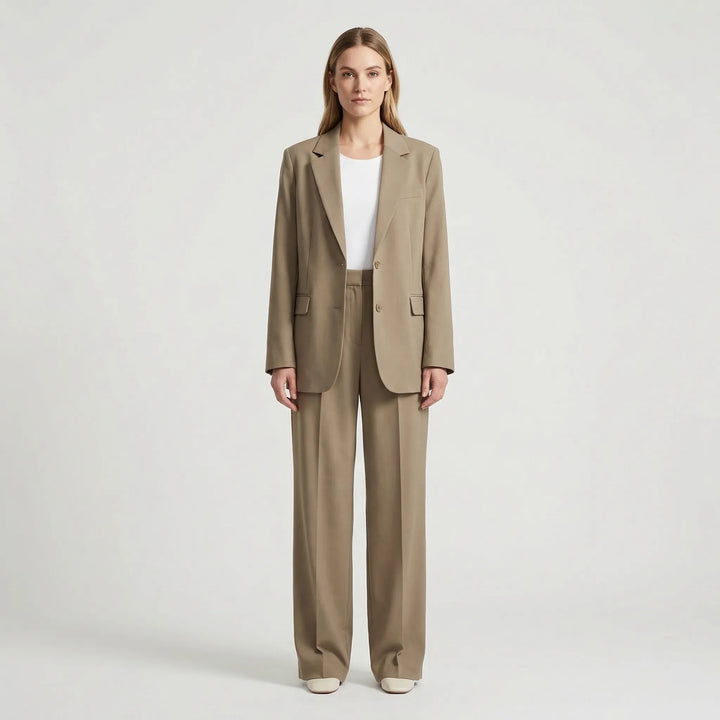 Two-Piece Blazer And Wide-Leg Trouser Set - Margie