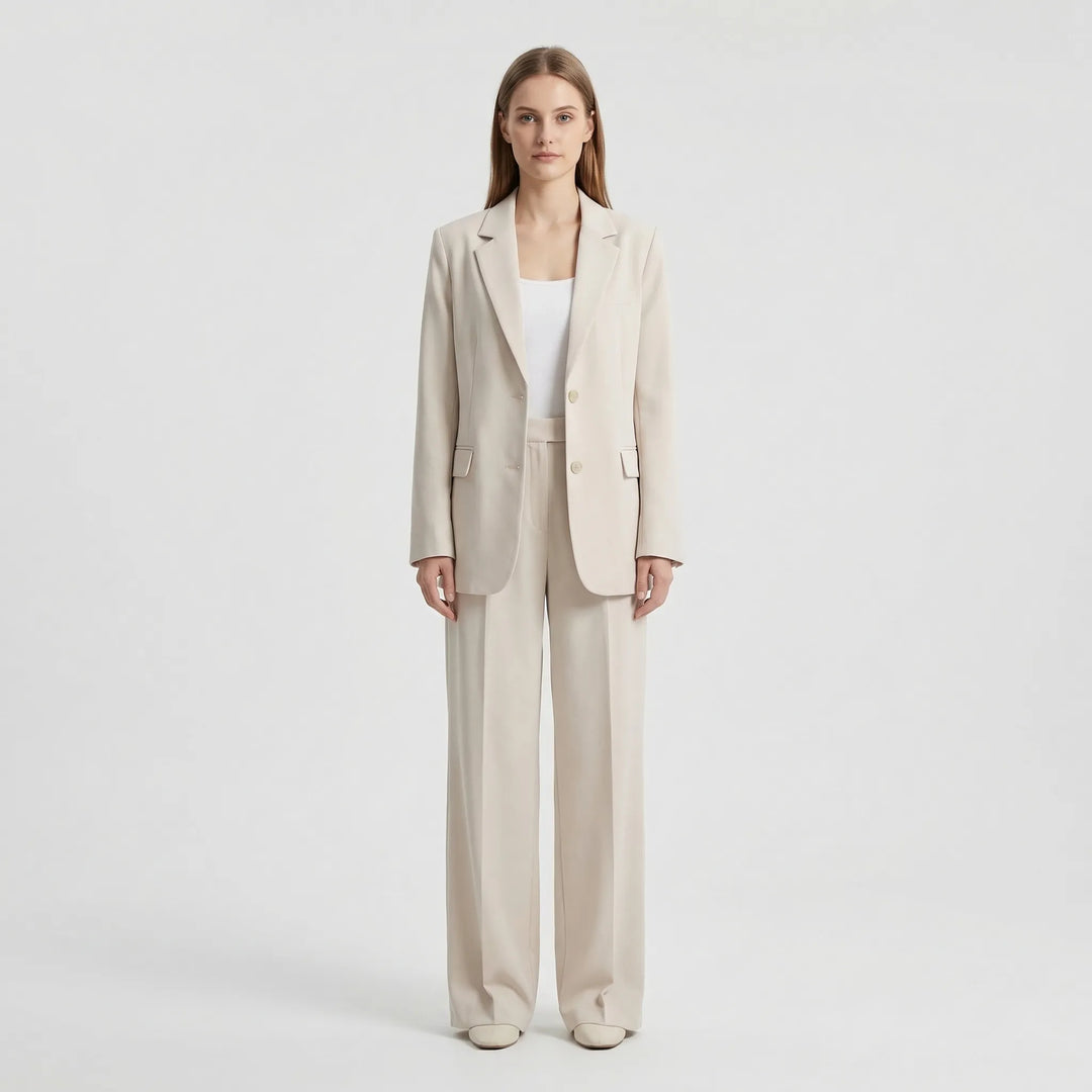 Two-Piece Blazer And Wide-Leg Trouser Set - Margie