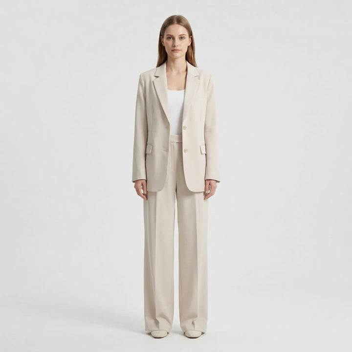 Two-Piece Blazer And Wide-Leg Trouser Set - Margie