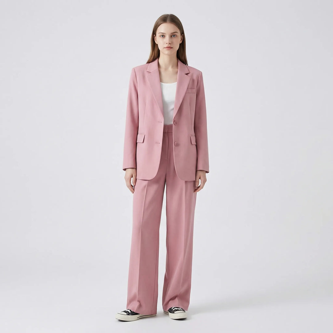 Two-Piece Blazer And Wide-Leg Trouser Set - Margie