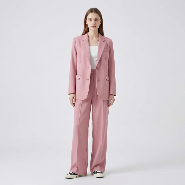 Two-Piece Blazer And Wide-Leg Trouser Set - Margie