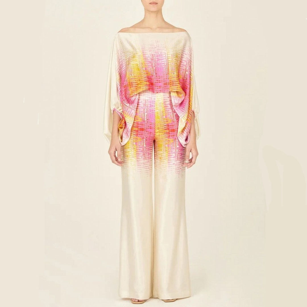 Two-Piece Set With Off-Shoulder Top And Wide-Leg Trousers - Juana