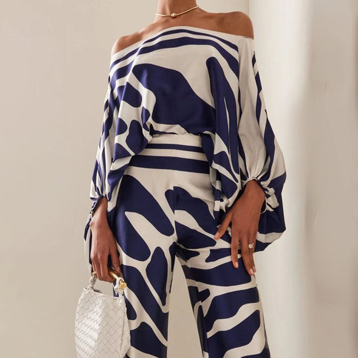 Two-Piece Set With Off-Shoulder Top And Wide-Leg Trousers - Juana