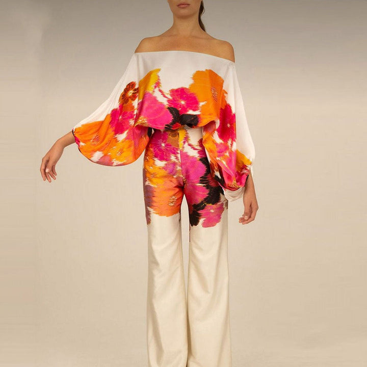 Two-Piece Set With Off-Shoulder Top And Wide-Leg Trousers - Juana