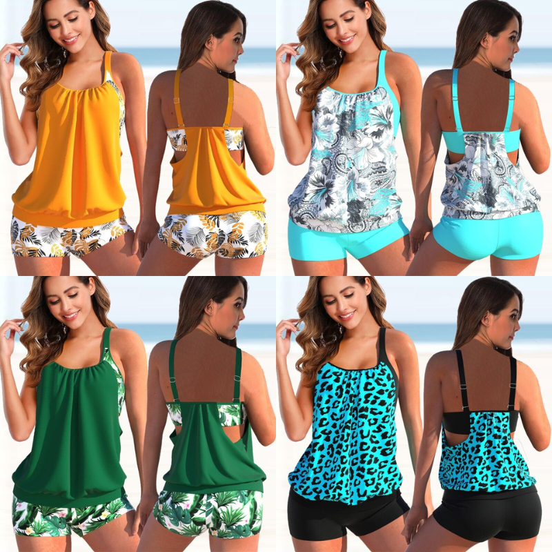 Two-Piece Tankini With Boyshort Bottoms - Rachel