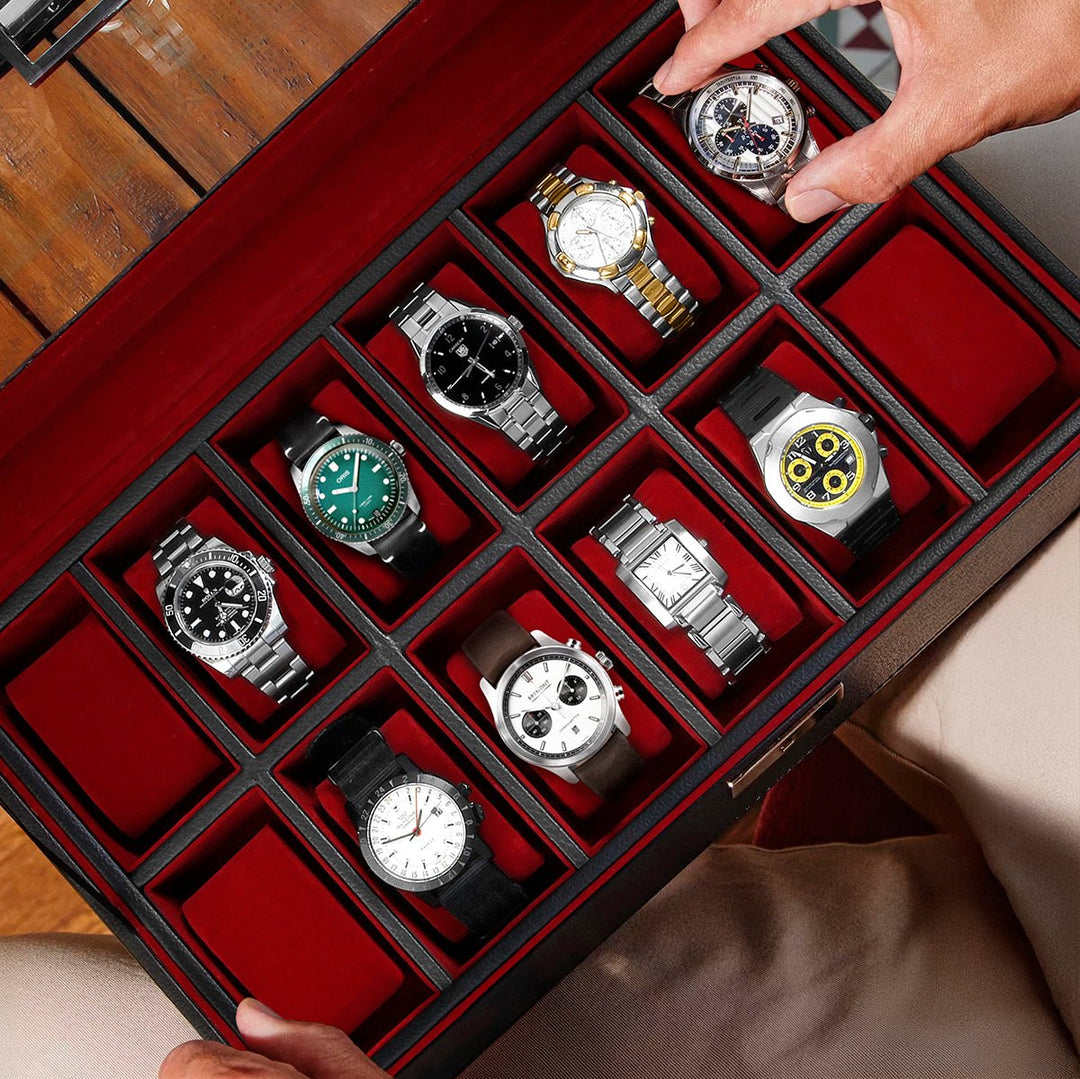 Two-Tier Display Watch Box For Men - Dialix