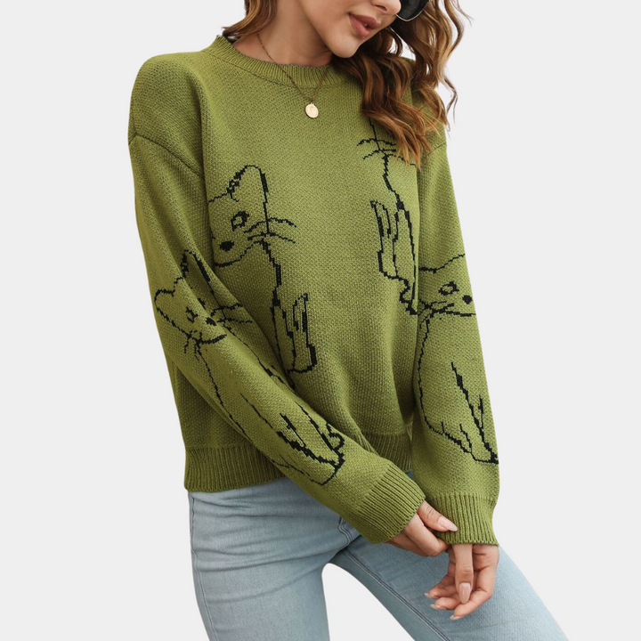 Kebell - Trendy Women's Sweater with Cats