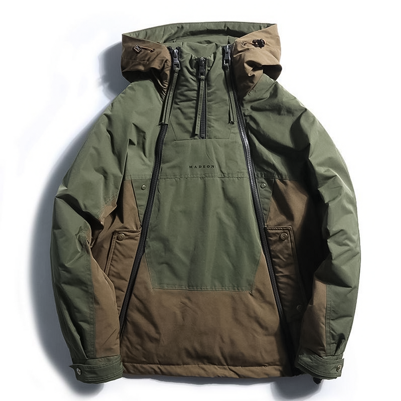 Stylish Men's Winter Coat with Double Zipper - NORDON