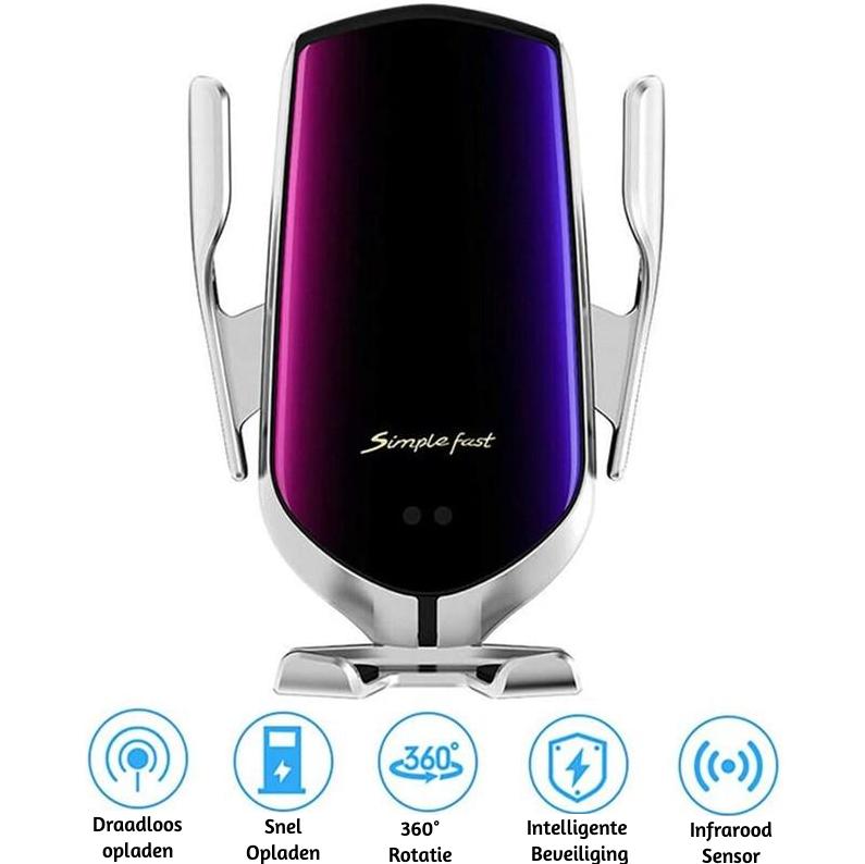 Automatische Telefoonhouder met Draadloze Oplader – GripCharge