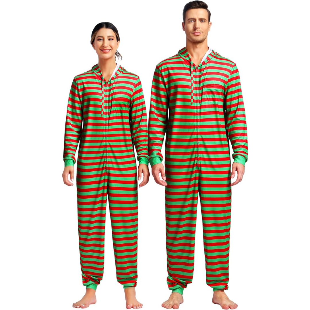 Comfortabele Koppel Kerst Matching Onesie Pyjama's - SnuggleDuo