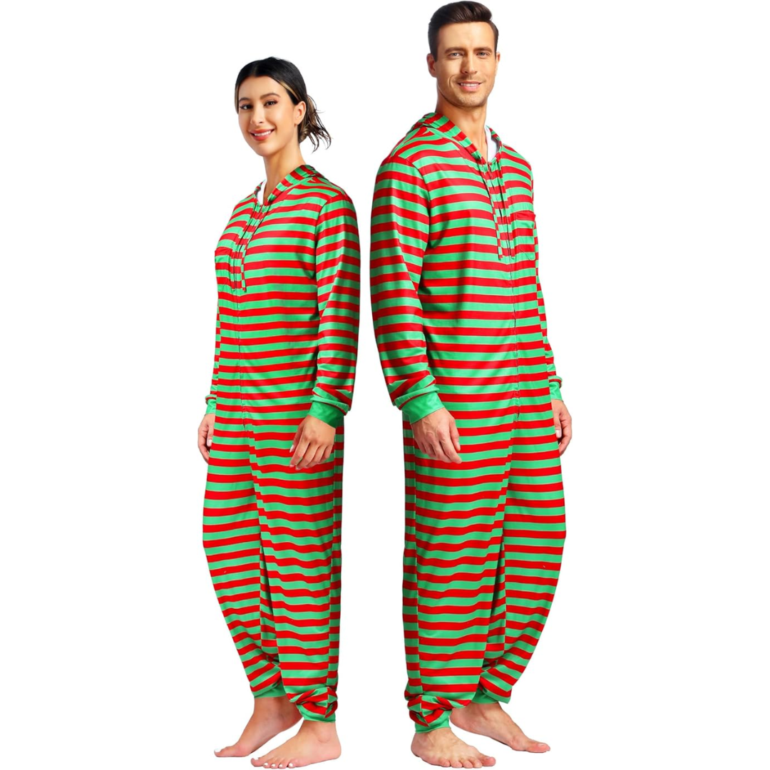 Comfortabele Koppel Kerst Matching Onesie Pyjama's - SnuggleDuo