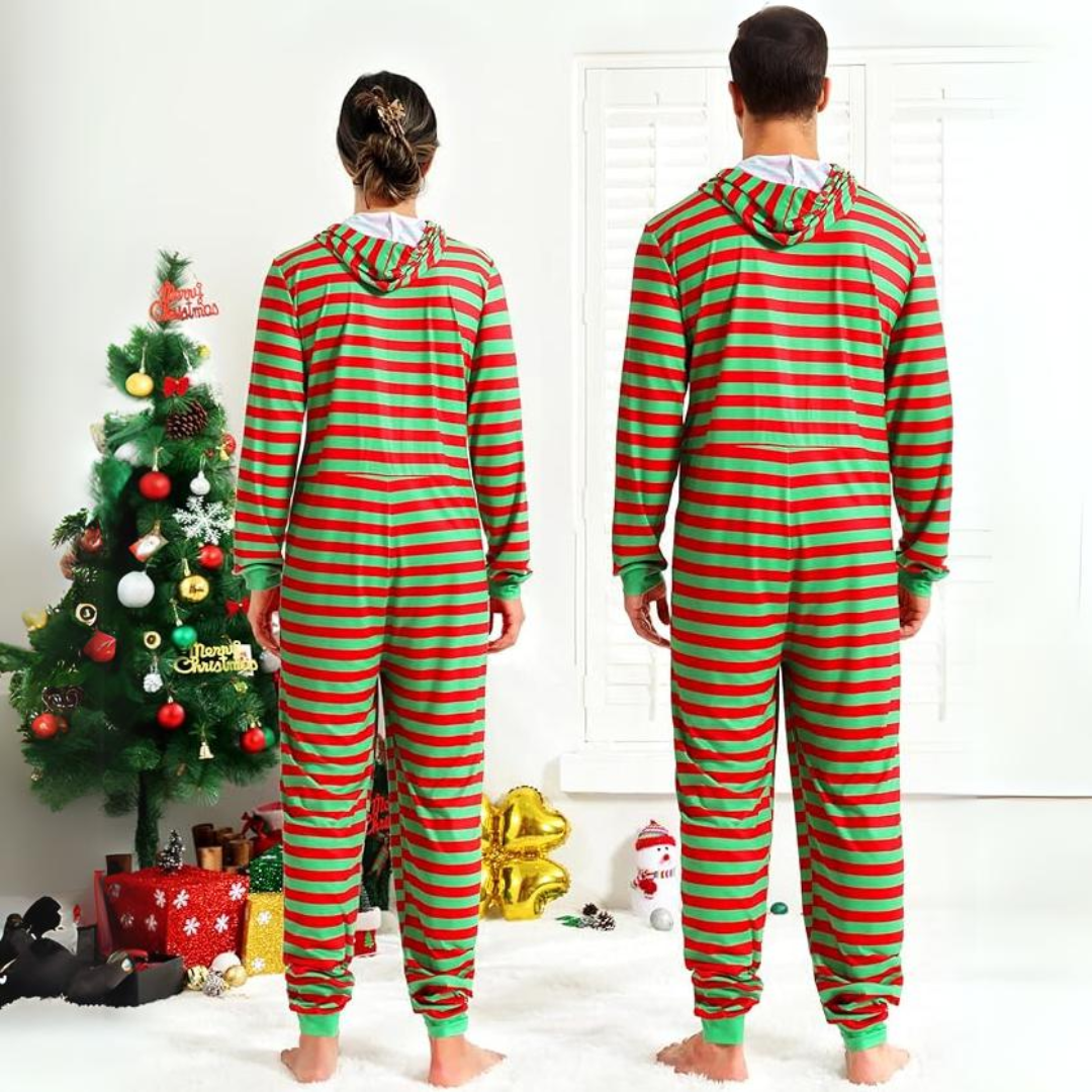 Comfortabele Koppel Kerst Matching Onesie Pyjama's - SnuggleDuo